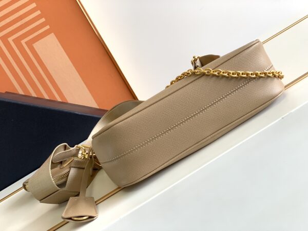 Prada Baokuanqnylon Hobo Large Handbag - Brown 85449 - Image 4