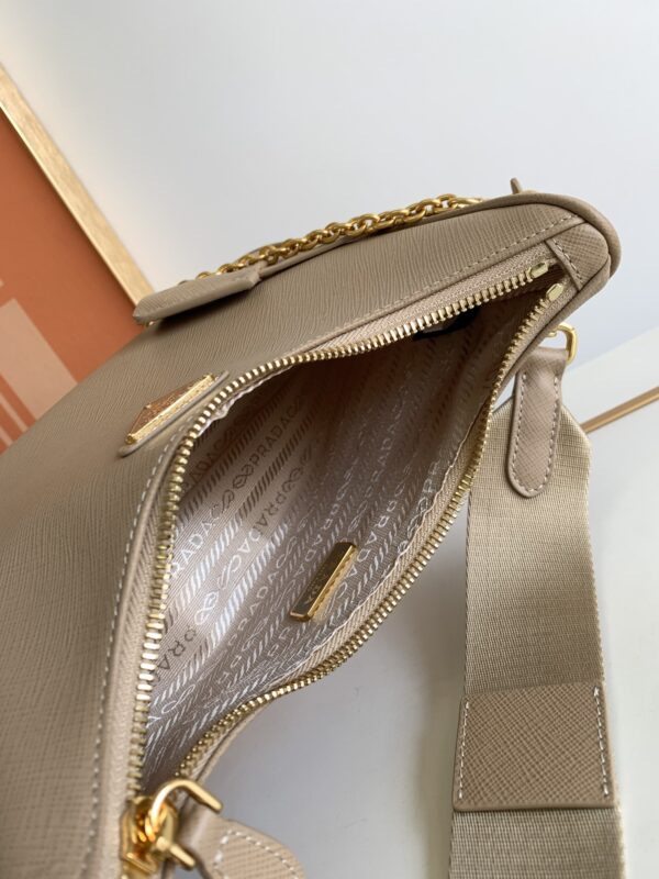 Prada Baokuanqnylon Hobo Large Handbag - Brown 85449 - Image 3