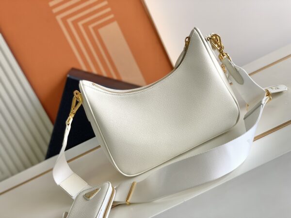Prada Baokuanqnylon Hobo Large Handbag - White 57980 - Image 5