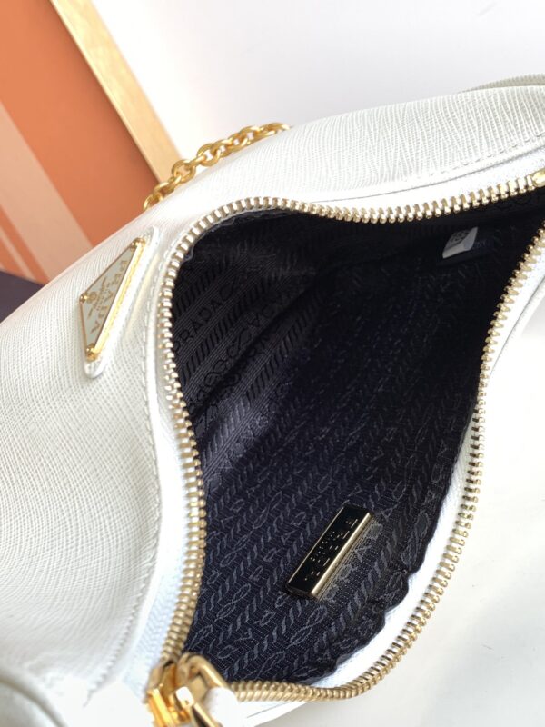 Prada Baokuanqnylon Hobo Large Handbag - White 57980 - Image 3