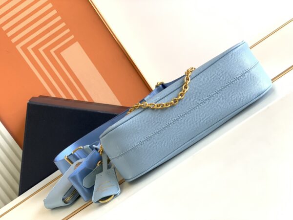 Prada Baokuanqnylon Hobo Large Handbag - Blue 27344 - Image 3