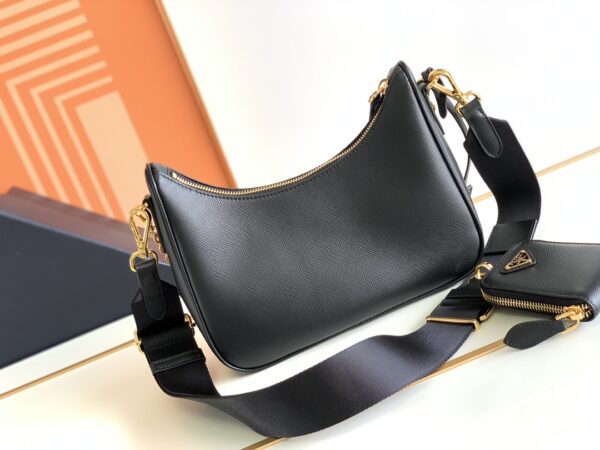 Prada Baokuanqnylon Hobo Large Handbag - Black 50525 - Image 4