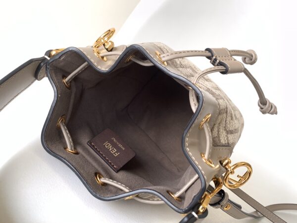 Fendi Mon Tresor Mini Bucket Bag - Gray 90491 - Image 2