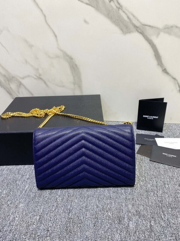YSL Yves Saint Laurent Clutch Bag - Blue 73942 - Image 5