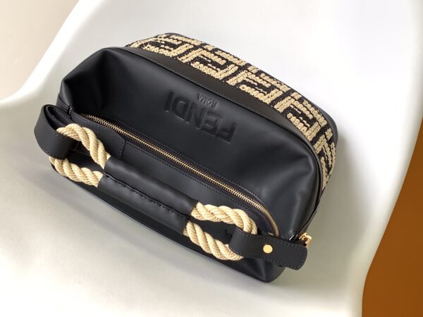 Fendi FF Pattern Insulated Bag - Black 93860 - Image 5