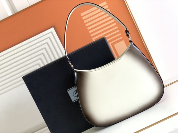 Prada Two-Color Women's Armpit Bag - White 14479 - Image 4