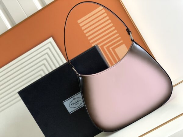 Prada Two-Color Women's Armpit Bag - Pink 66091 - Image 4