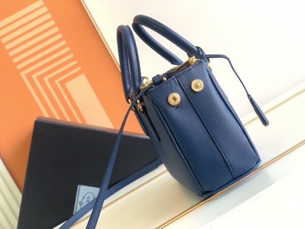 Prada Galleria Mini Killer Handbag - Dark Blue 21324 - Image 5