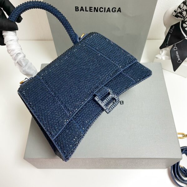 Balenciaga Diamond Hourglass Bag - Dark Blue 21260 - Image 4