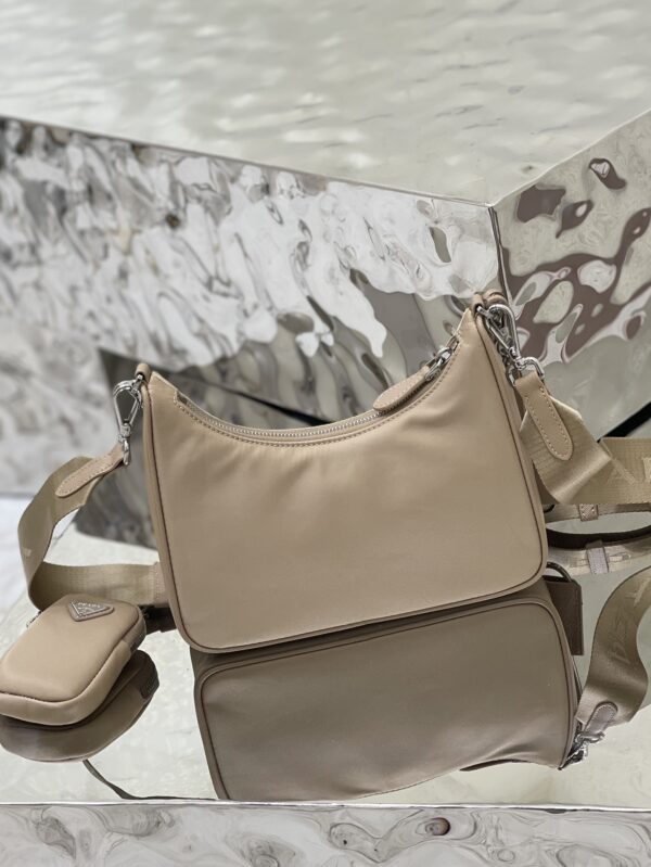 Prada Hobo New Three-In-One Handbag - Cream 57166 - Image 3