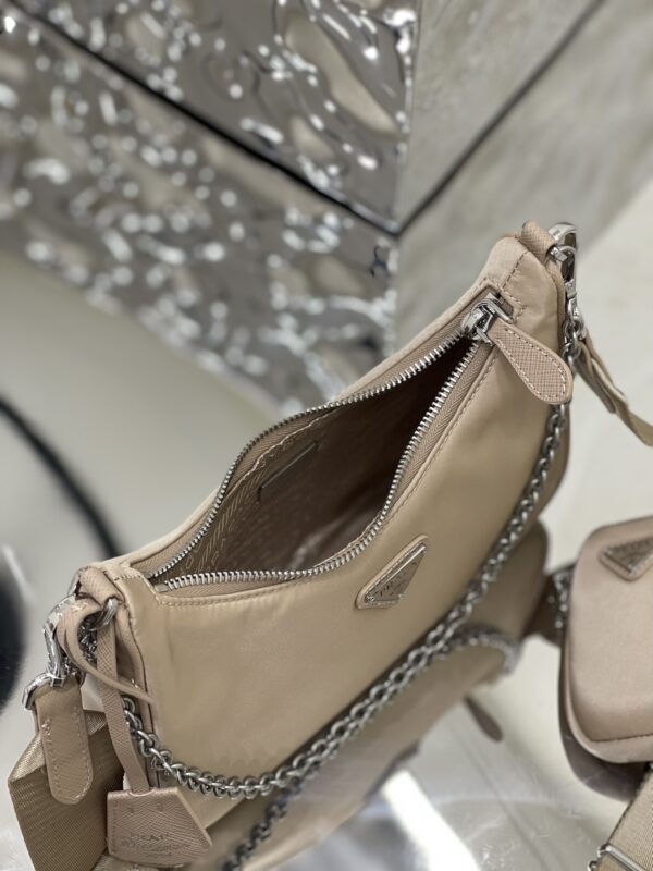 Prada Hobo New Three-In-One Handbag - Cream 57166 - Image 5