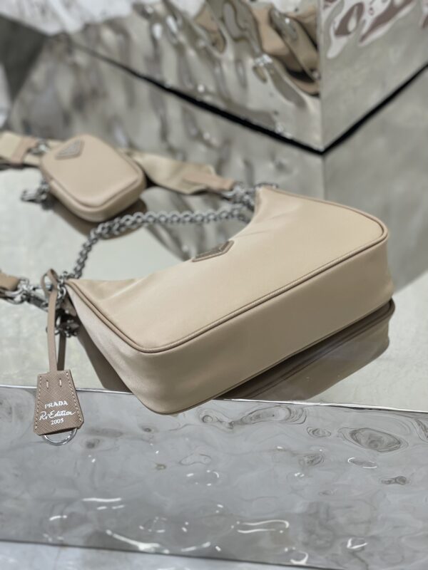 Prada Hobo New Three-In-One Handbag - Cream 57166 - Image 4