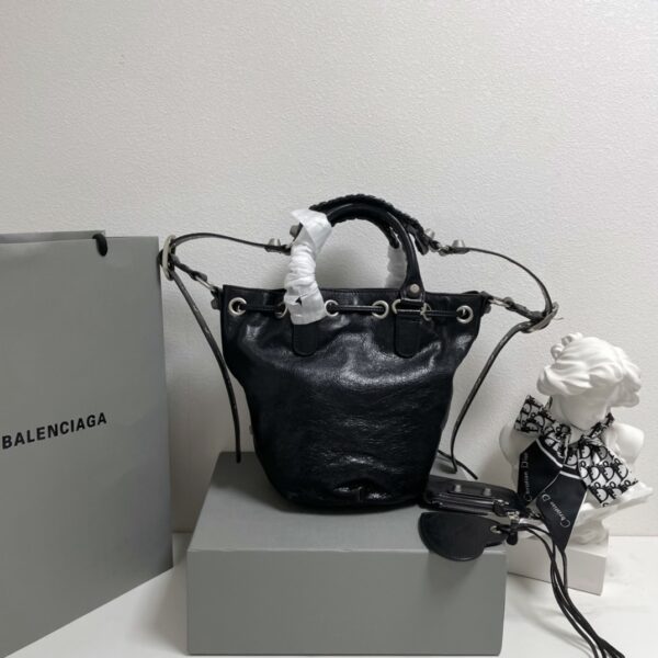 Balenciaga Le Cagole Large Bucket Bag - Black 71455 - Image 5
