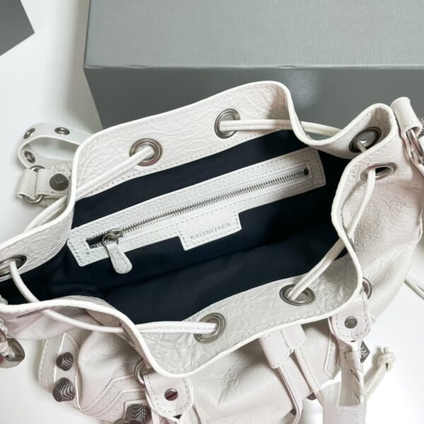 Balenciaga Le Cagole Large Bucket Bag - White 34513 - Image 2