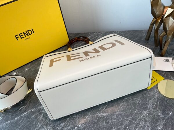 Fendi Sunshine Small Tote Bag - White 73745 - Image 2