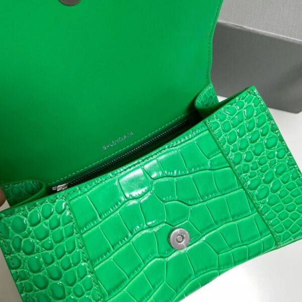 Balenciaga Crocodile Small Hourglass Bag - Green 11258 - Image 2