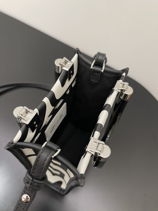 Fendi Sunshine Mini Tote Bag - Black/White 73053 - Image 2