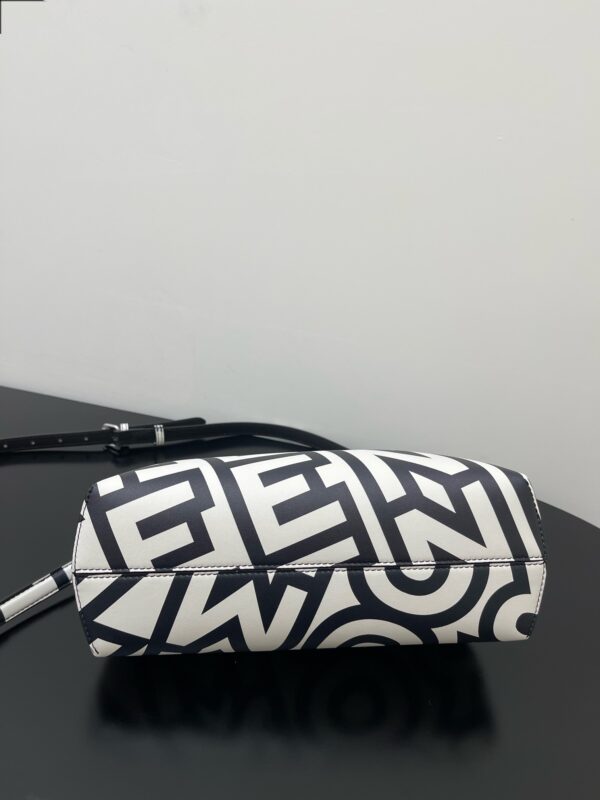 Fendi First Midi Small Handbag - Black/White 60604 - Image 2
