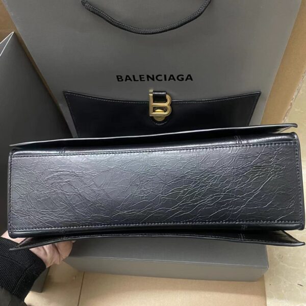 Balenciaga Medium Crush Chain Bag - Black/Gold 75229 - Image 3