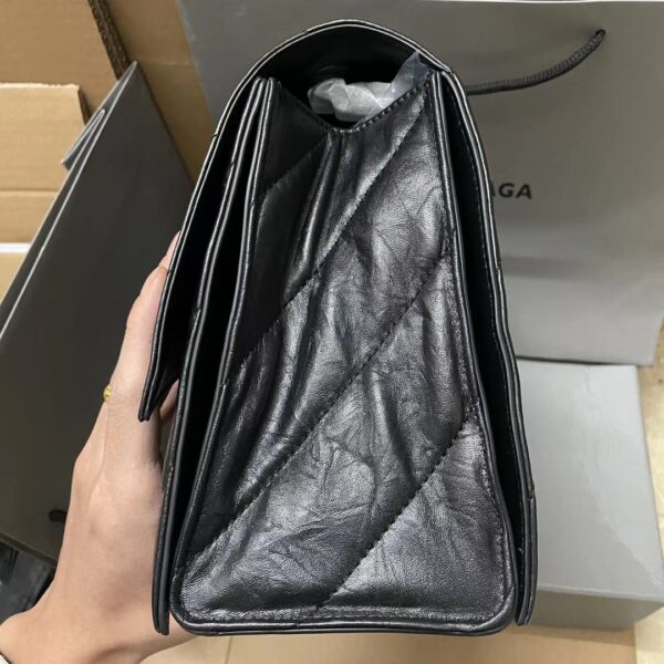 Balenciaga Medium Crush Chain Bag - Black 52139 - Image 3