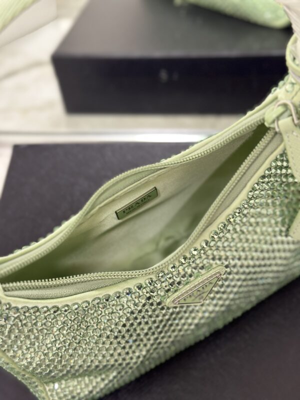 Prada Hobo Diamond Armpit Bag - Green 53756 - Image 2