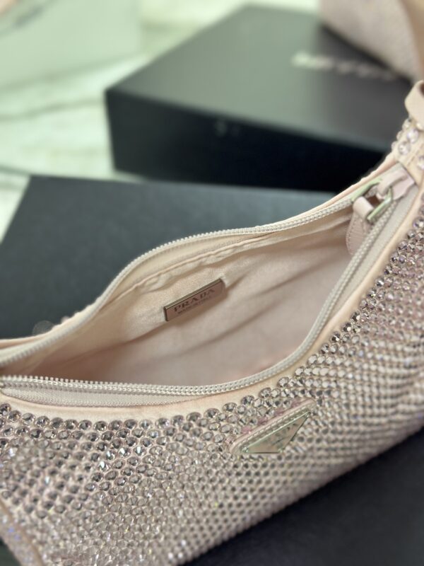 Prada Hobo Diamond Armpit Bag - Purple 23031 - Image 3