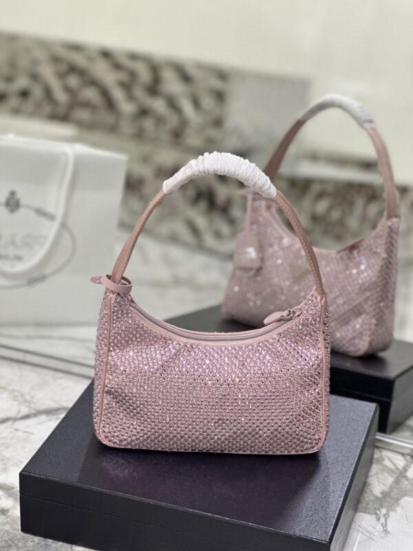 Prada Hobo Diamond Armpit Bag - Purple 23031 - Image 4