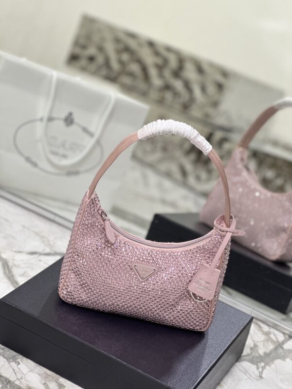 Prada Hobo Diamond Armpit Bag - Purple 23031 - Image 2
