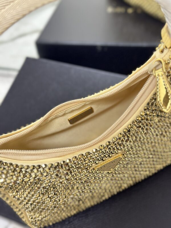 Prada Hobo Diamond Armpit Bag - Gold 17134 - Image 2
