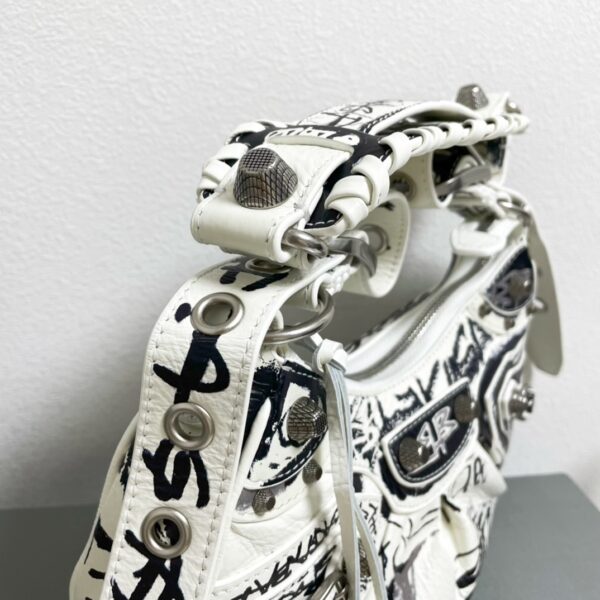 Balenciaga Half-Moon XSmall Armpit Dumpling Bag - White 18605 - Image 3