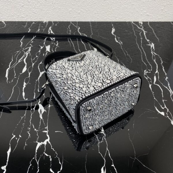 Prada Baby's Breath Bucket Bag - Silver 36947 - Image 3