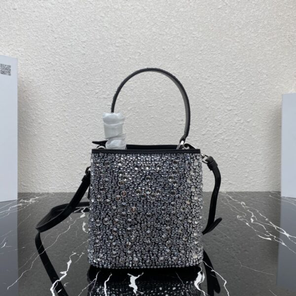Prada Baby's Breath Bucket Bag - Silver 36947 - Image 5