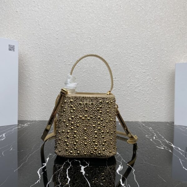Prada Baby's Breath Bucket Bag - Gold 93505 - Image 5