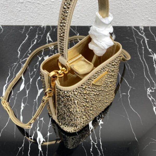 Prada Baby's Breath Bucket Bag - Gold 93505 - Image 2