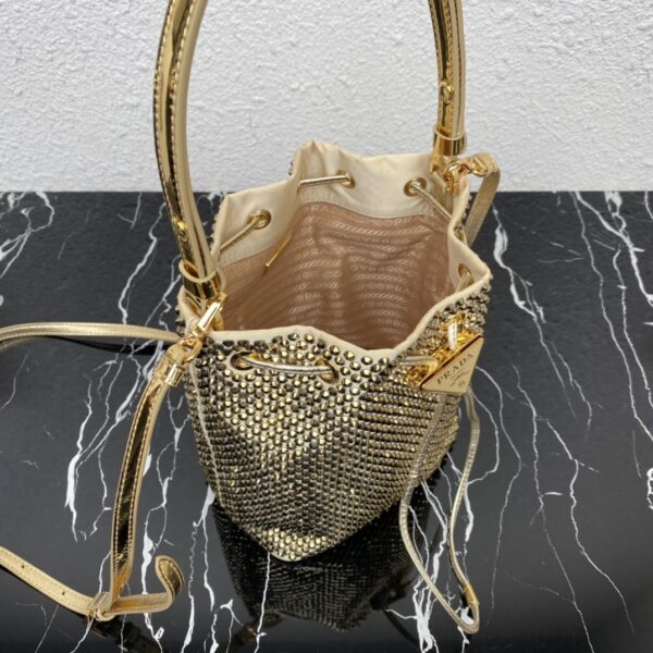 Prada New Crystal Bucket Bag - Gold 37227 - Image 2