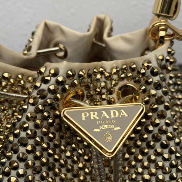 Prada New Crystal Bucket Bag - Gold 37227 - Image 3