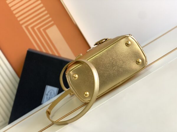 Prada Galleria Handbag - Gold 76919 - Image 4