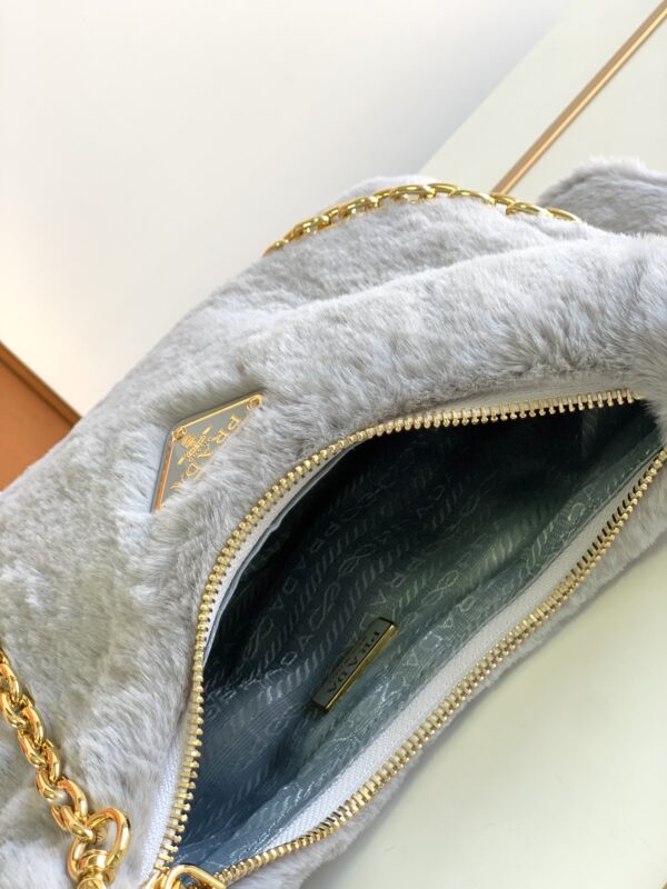 Prada Plush Three-In-One Handbag - Gray 75419 - Image 2