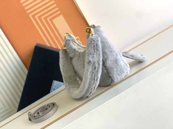Prada Plush Three-In-One Handbag - Gray 75419 - Image 5