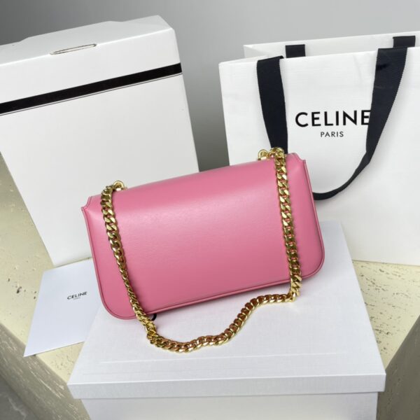 Celine Chain Underarm Triomphe Canvas Bag - Pink 15880 - Image 2