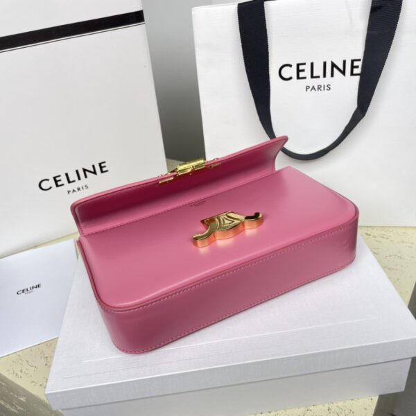 Celine Chain Underarm Triomphe Canvas Bag - Pink 15880 - Image 3