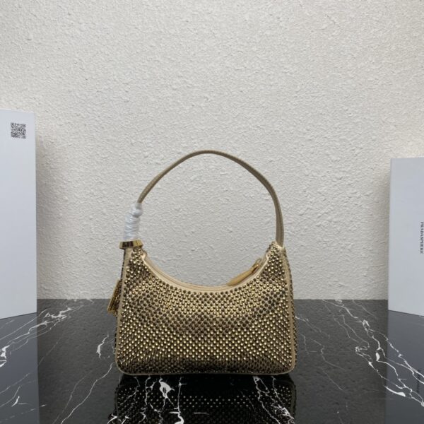 Prada Flash Diamond Hobo handbag - Gold 28620 - Image 4