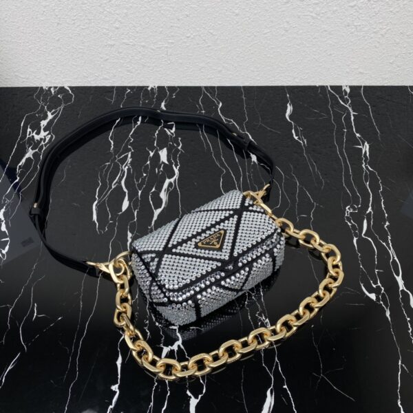 Prada New Crystal Bag - Silver 50193 - Image 3