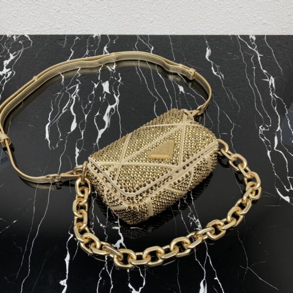 Prada New Crystal Bag - Gold 49153 - Image 3