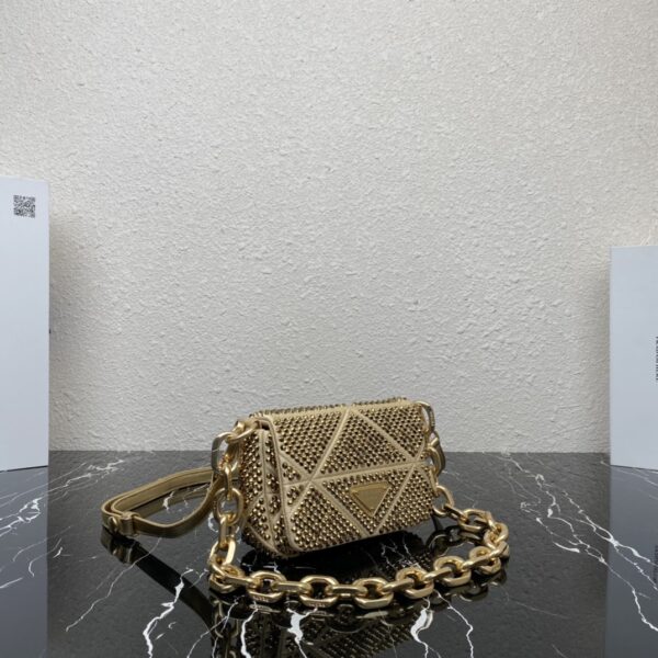 Prada New Crystal Bag - Gold 49153 - Image 4