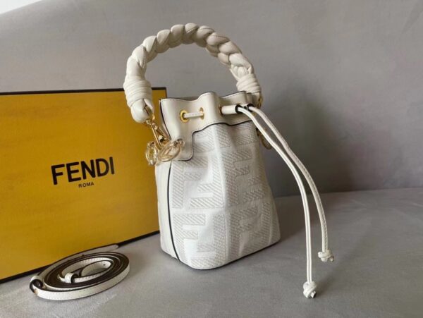 Fendi Mon Tresor Small Bucket Bag - White 48440 - Image 4