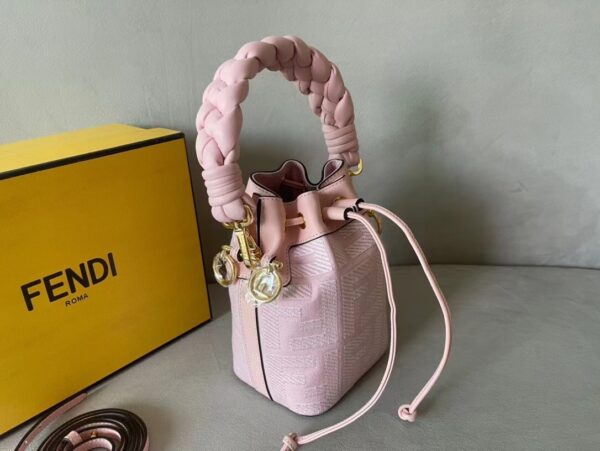 Fendi Mon Tresor Small Bucket Bag - Pink 33965 - Image 5