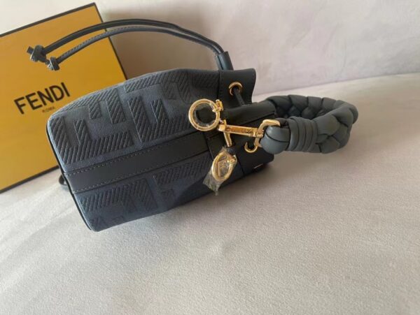 Fendi Mon Tresor Small Bucket Bag - Gray/Blue 12586 - Image 5