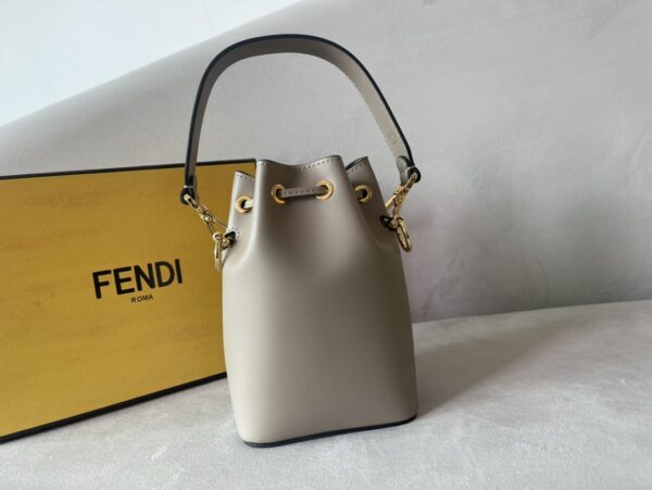 Fendi Mon Tresor Small Bucket Bag - Gray 44168 - Image 4