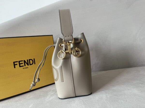 Fendi Mon Tresor Small Bucket Bag - Gray 44168 - Image 5